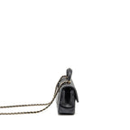 CHANEL TOP HANDLE MINI RECTANGULAR FLAP BAG LAMBSKIN BLACK LGHW (MICROCHIP)