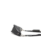 PRADA TRIANGLE SHOULDER BAG LEATHER BLACK SHW