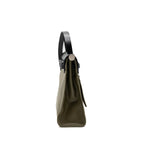 HERMES HERBAG 31 ZIP BAG TOLIE H BERLINE CANVAS/VACHE HUNTER LICHEN/ECRU-BEIGE/BLACK SHW