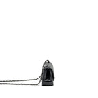 CHANEL MINI SQUARE FLAP BAG LAMBSKIN BLACK SHW