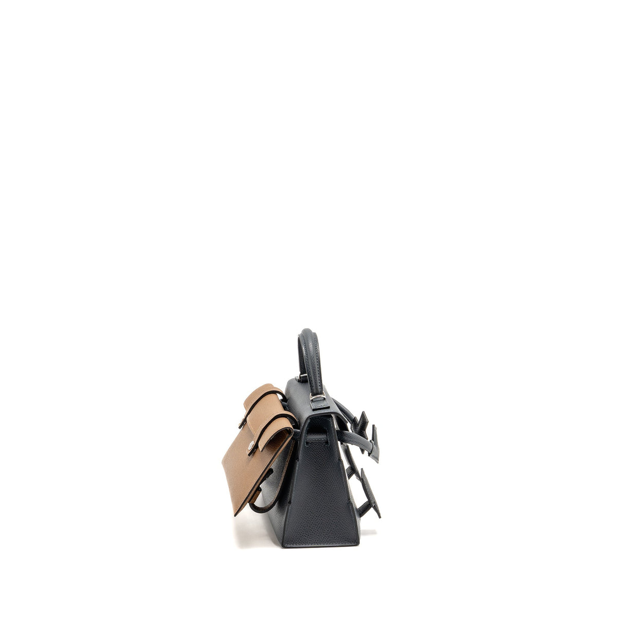 HERMES KELLY DOLE PICTO EPSOM GRIS MISTY/BLACK/VERT FIZZ/ALEZAN SHW