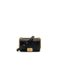 CHANEL SMALL BOY BAG CAVIAR BLACK GHW (MICROCHIP)