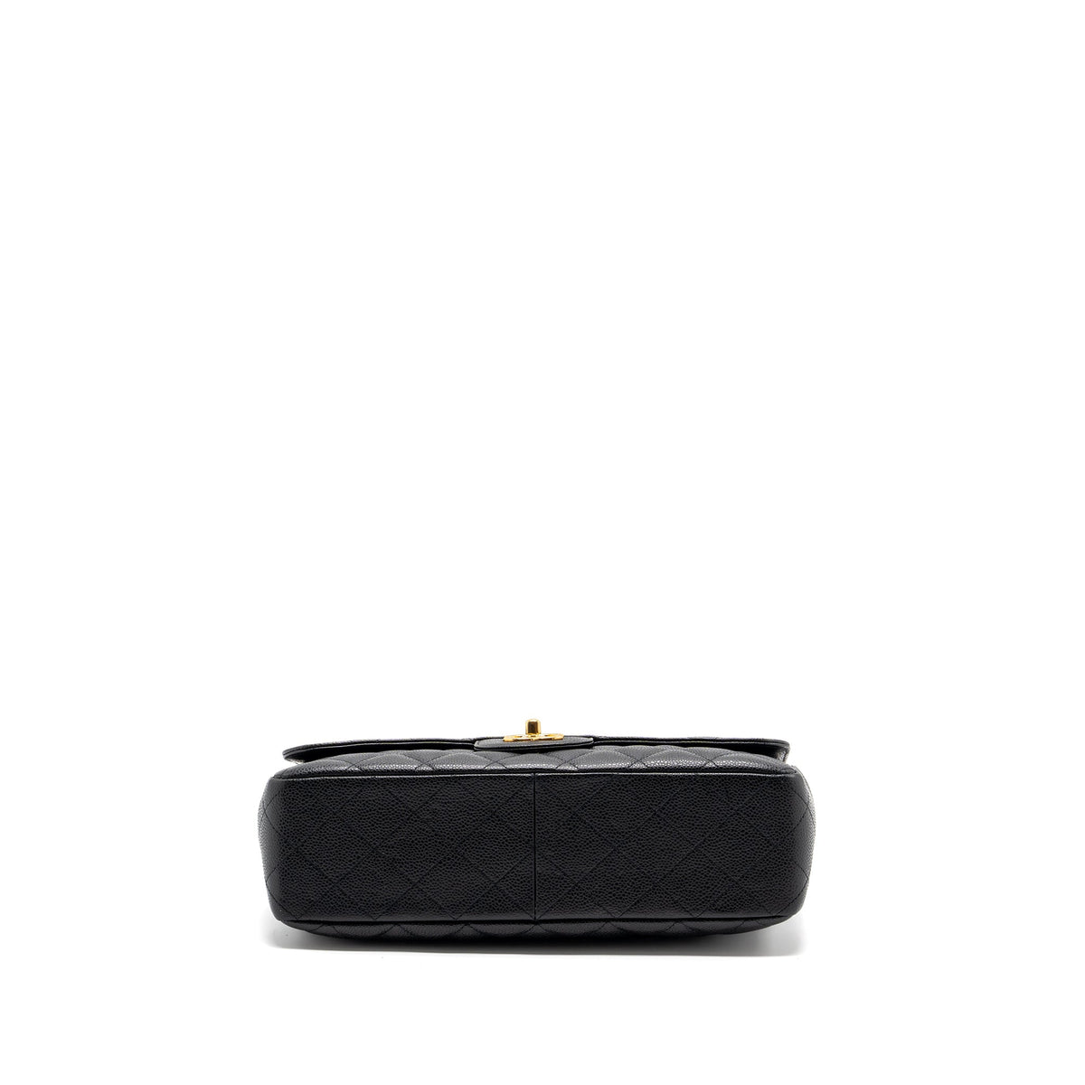 CHANEL CLASSIC JUMBO SINGLE FLAP BAG CAVIAR BLACK GHW