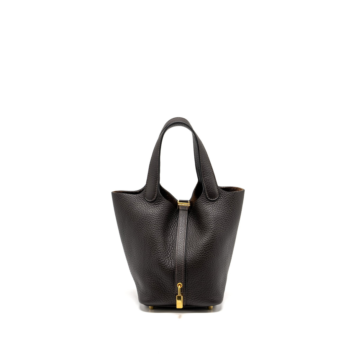 Hermes Picotin 18 Lock Bag Clemence Ebene GHW