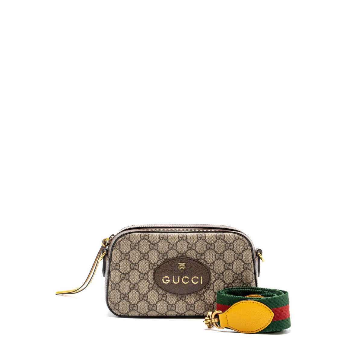 GUCCI GG SUPREME CAMERA BAG CANVAS/ LEATHER GHW