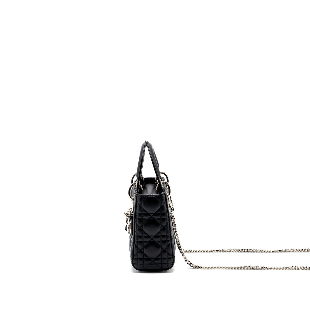 DIOR MINI LADY DIOR LAMBSKIN BLACK SHW