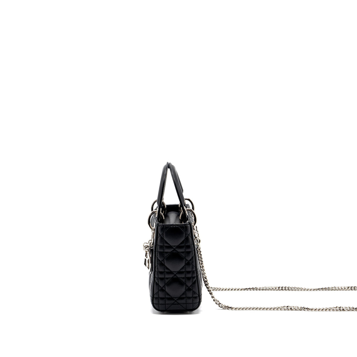 DIOR MINI LADY DIOR LAMBSKIN BLACK SHW