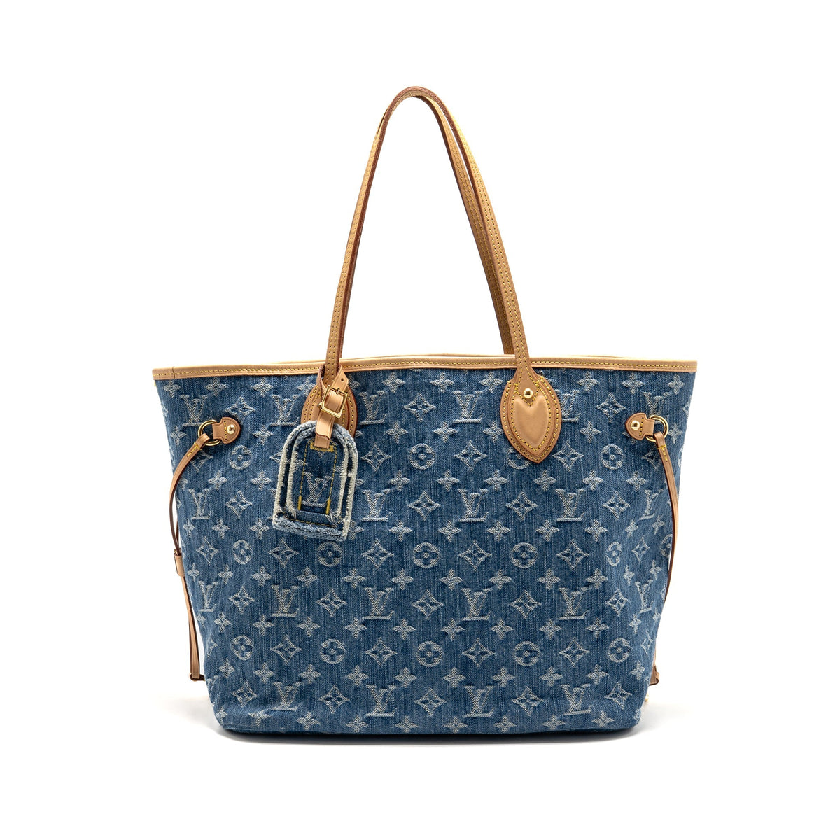 Louis Vuitton neverfull mm denim blue GHW
