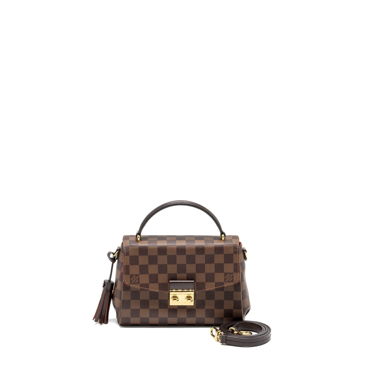 LOUIS VUITTON CROISETTE DAMIER EBENE CANVAS GHW