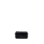 CHANEL MINI SQUARE FLAP BAG LAMBSKIN BLACK LGHW (MICROCHIP)