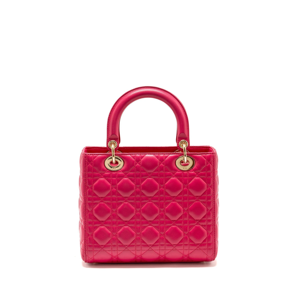 DIOR MEDIUM LADY DIOR LAMBSKIN PINK LGHW
