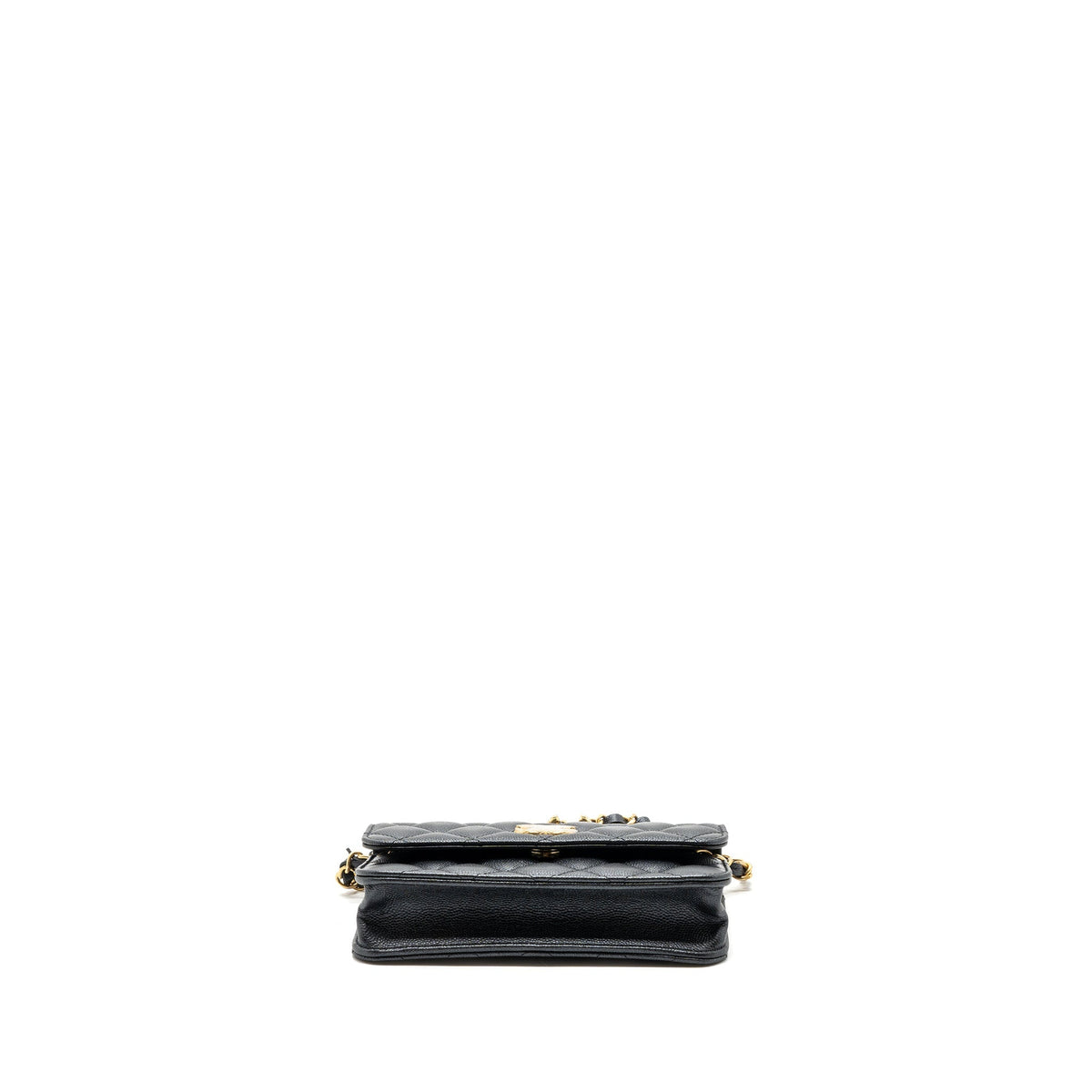 CHANEL MINI FLAP BAG WITH ADJUSTABLE CHAINS CAVIAR BLACK GHW(MICROCHIP)
