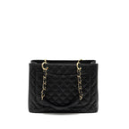 CHANEL GRAND SHOPPING TOTE BAG CAVIAR BLACK GHW