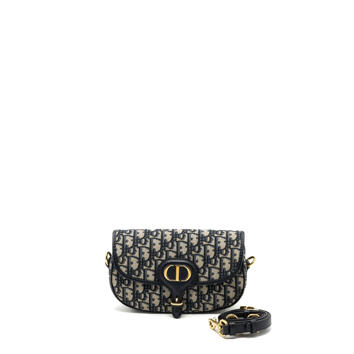 DIOR BOBBY EAST-WEST BAG BLUE OBLIQUE JACQUARD GHW