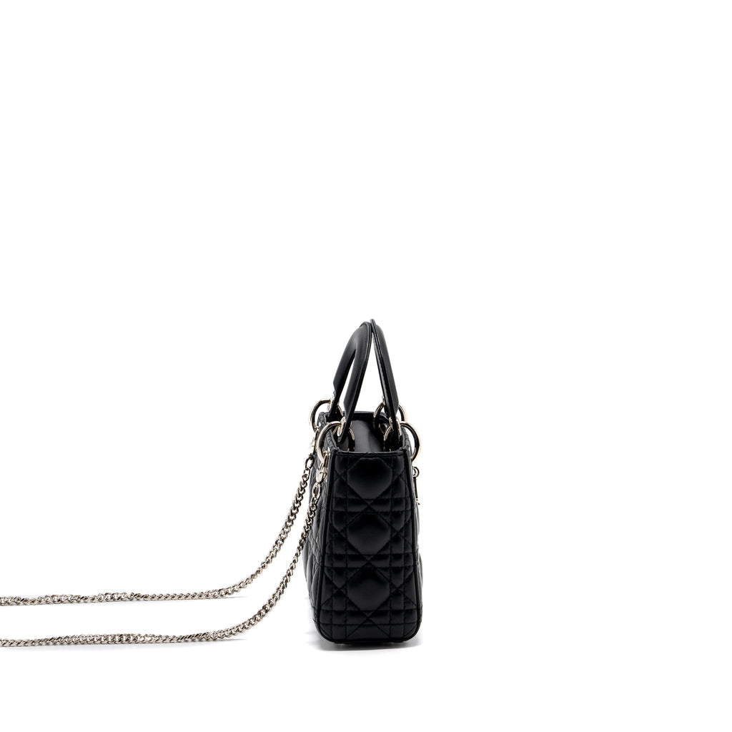 DIOR MINI LADY DIOR LAMBSKIN BLACK SHW