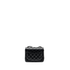 CHANEL MINI SQUARE FLAP BAG LAMBSKIN BLACK SHW