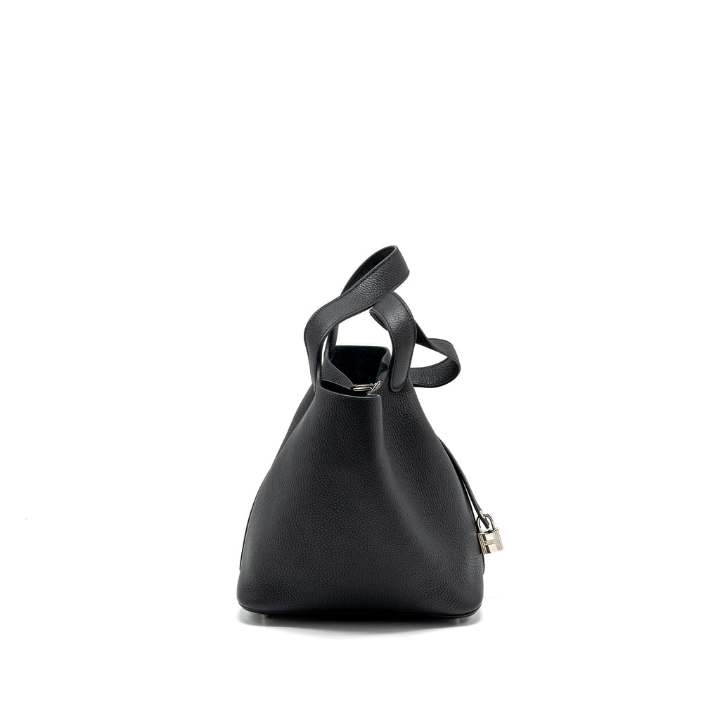 Hermes picotin 22 lock bag clemence Black SHW