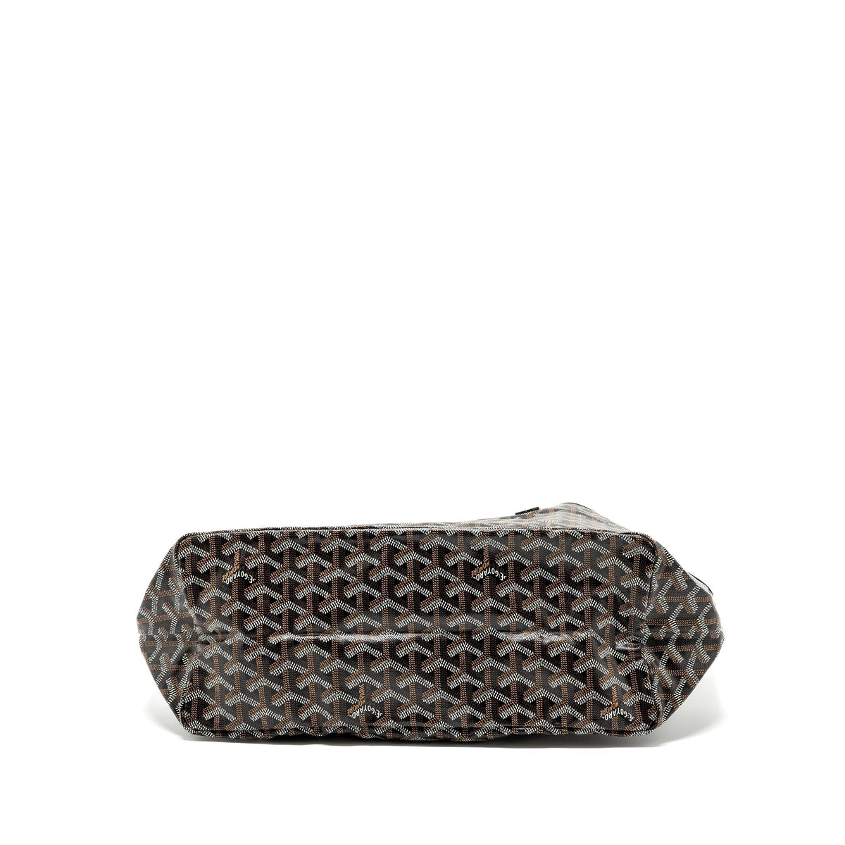 GOYARD SAINT LOUIS PM TOTE BAG GOYARDLINE CANVAS BLACK SHW