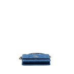 CHANEL 19 WALLET ON CHAIN DENIM BLUE MULTICOLOR HARDWARE (MICROCHIP)