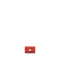 CHANEL BOY FLAP CARD HOLDER CAVIAR RED SHW