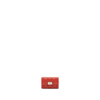 CHANEL BOY FLAP CARD HOLDER CAVIAR RED SHW