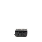 CHANEL PEARL CRUSH LONG VANITY CASE LAMBSKIN BLACK GHW (MICROCHIP)
