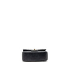 CHANEL TOP HANDLE MINI RECTANGULAR FLAP BAG LAMBSKIN BLACK LGHW (MICROCHIP)