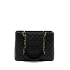 CHANEL GRAND SHOPPING TOTE BAG CAVIAR BLACK GHW
