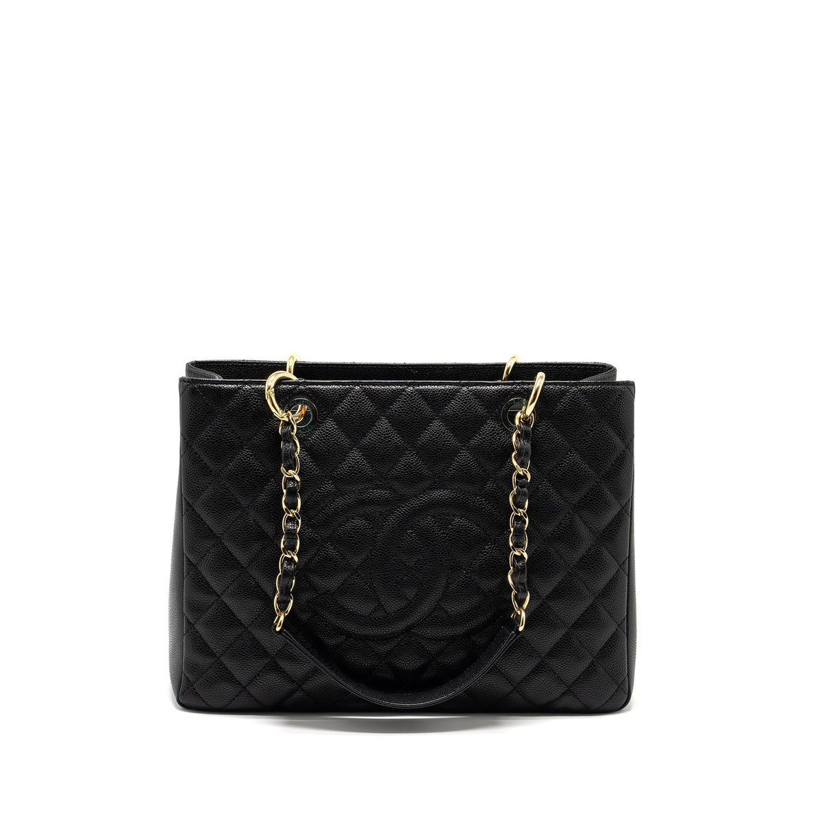 CHANEL GRAND SHOPPING TOTE BAG CAVIAR BLACK GHW