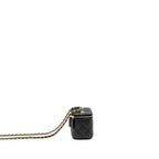 CHANEL MINI VANITY WITH CHAIN CAVIAR BLACK LGHW (MICROCHIP)