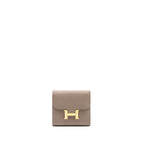 HERMES CONSTANCE COMPACT WALLET EPSOM GRIS ASPHALTE GHW