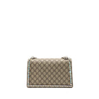 GUCCI DIONYSUS SHOULDER BAG GG SUPREME CANVAS/SUEDE PINK/BROWN LIMITED EDITION SHW