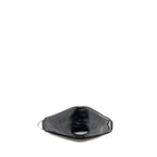 PRADA TRIANGLE SHOULDER BAG LEATHER BLACK SHW