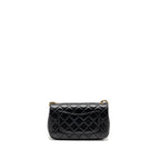 CHANEL PEARL CRUSH MINI RECTANGULAR FLAP BAG LAMBSKIN BLACK GHW (MICROCHIP)