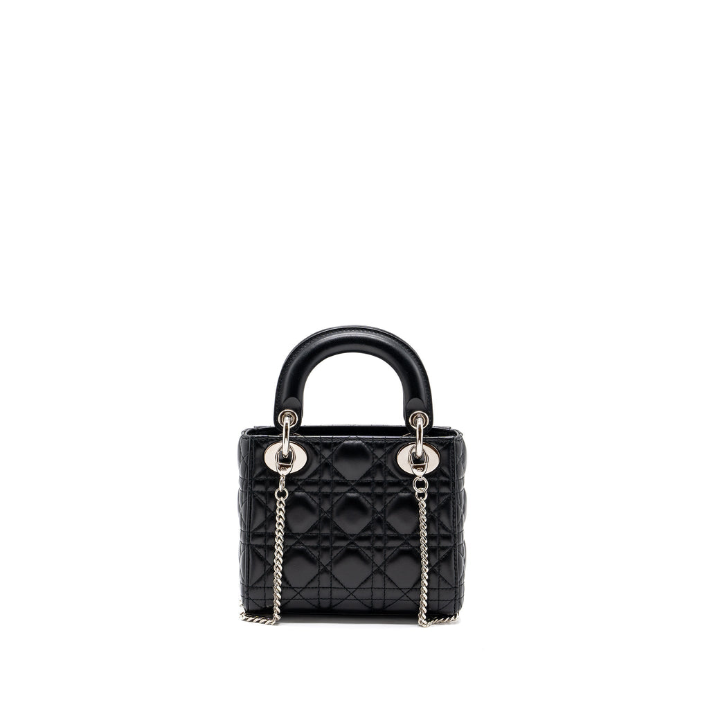 DIOR MINI LADY DIOR LAMBSKIN BLACK SHW