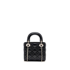 DIOR MINI LADY DIOR LAMBSKIN BLACK SHW