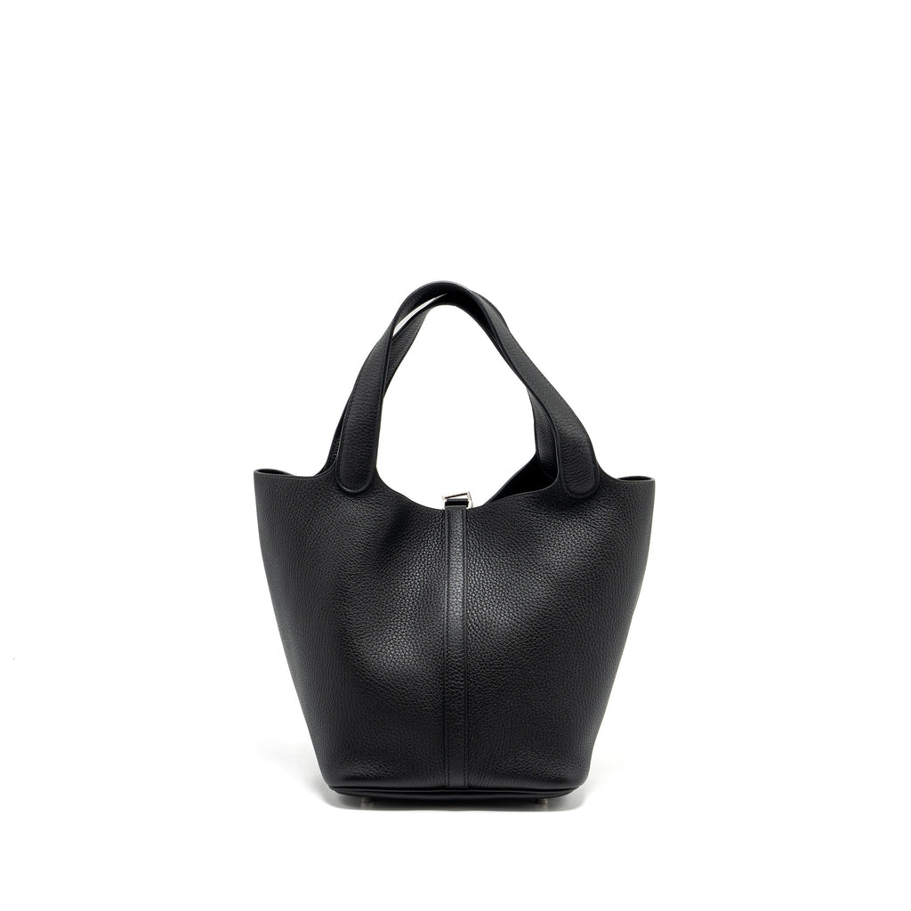 Hermes picotin 22 lock bag clemence Black SHW