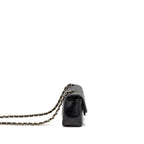 CHANEL MINI RECTANGULAR FLAP BAG LAMBSKIN BLACK LGHW (MICROCHIP)
