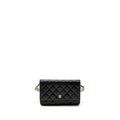 CHANEL CLASSIC WALLET ON CHAIN CAVIAR BLACK GHW (MICROCHIP)