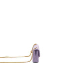 CHANEL 24P COCO LOVE MINI FLAP BAG ADJUSTABLE CHAINS CAVIAR LIGHT PURPLE GHW (MICROCHIP)