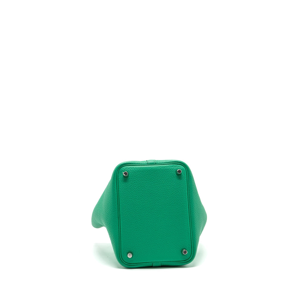 Hermes Picotin 18 Lock Bag Clemence /Alligator Touch Menthe/Vert Jade SHW