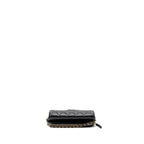 CHANEL DOUBLE POCKET WALLET ON CHAIN CAVIAR BLACK LGHW(MICROCHIP)