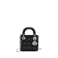 DIOR MINI LADY DIOR LAMBSKIN BLACK SHW