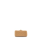CHANEL 23K PEARL CRUSH MINI SQUARE FLAP BAG LAMBSKIN BEIGE GHW (MICROCHIP)