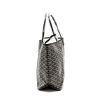 GOYARD SAINT LOUIS PM TOTE BAG GOYARDLINE CANVAS BLACK SHW