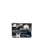 CHANEL COCO PRINTED MEDIUM 2.55 REISSUE O-CASE POUCH FABRIC BLACK/WHITE RUTHENIUM SHW