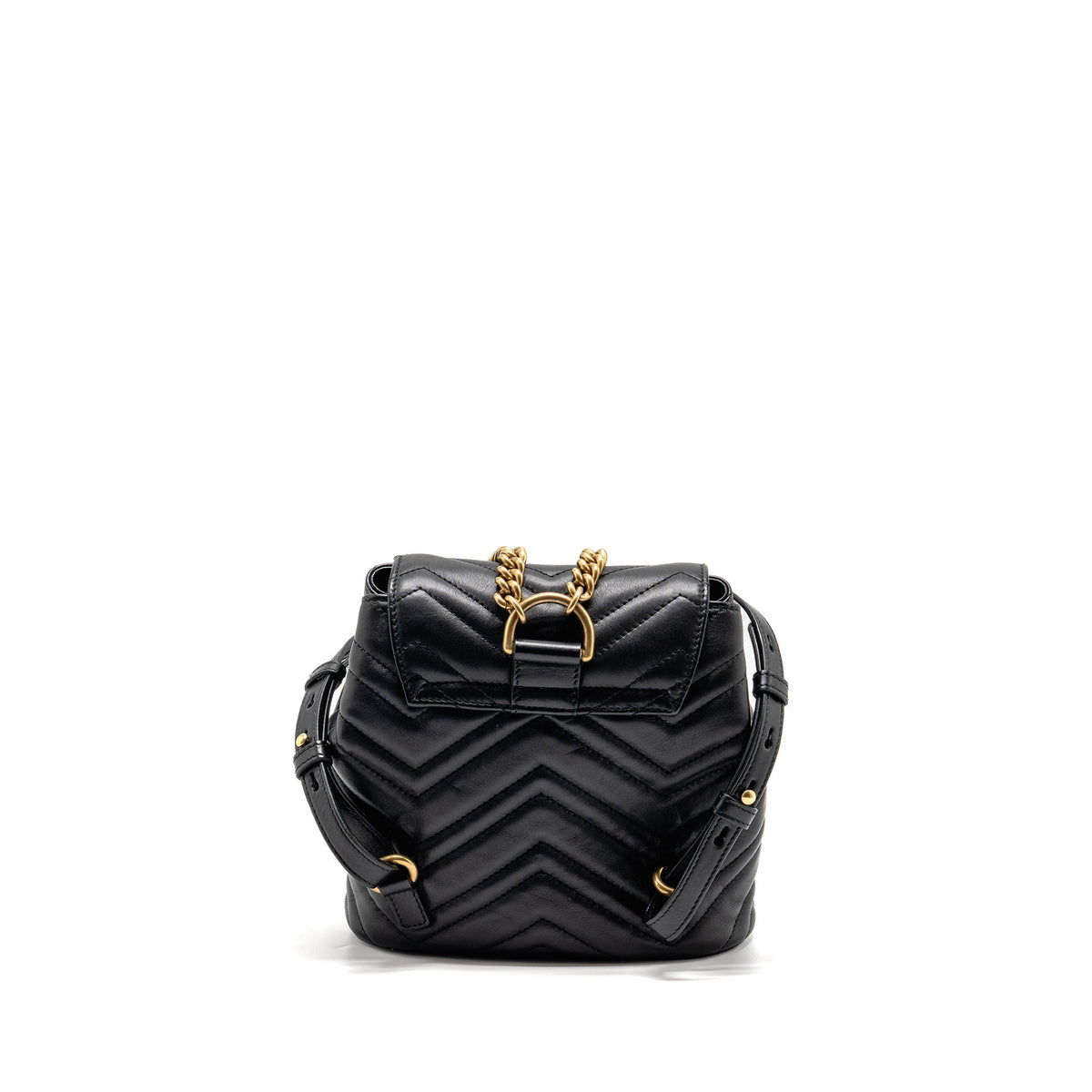 GUCCI GG MARMONT BACKPACK CALFSKIN BLACK GHW
