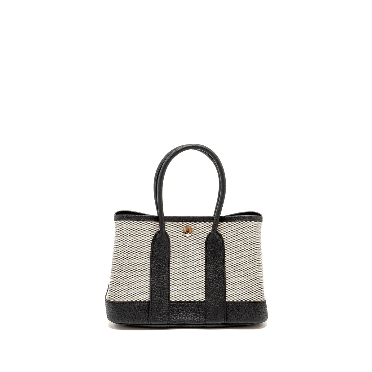 HERMES GARDEN PARTY 23 CANVAS/NEGONDA ECRU-BLACK/BLACK SHW