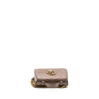 GUCCI GG MARMONT MINI TOP HANDLE BAG LEATHER DARK BEIGE GHW