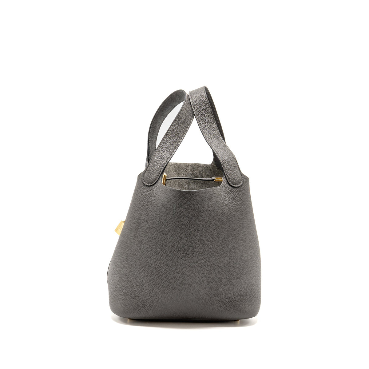 HERMES PICOTIN 22 LOCK BAG TAURILLON MAURICE GRAPHITE GHW